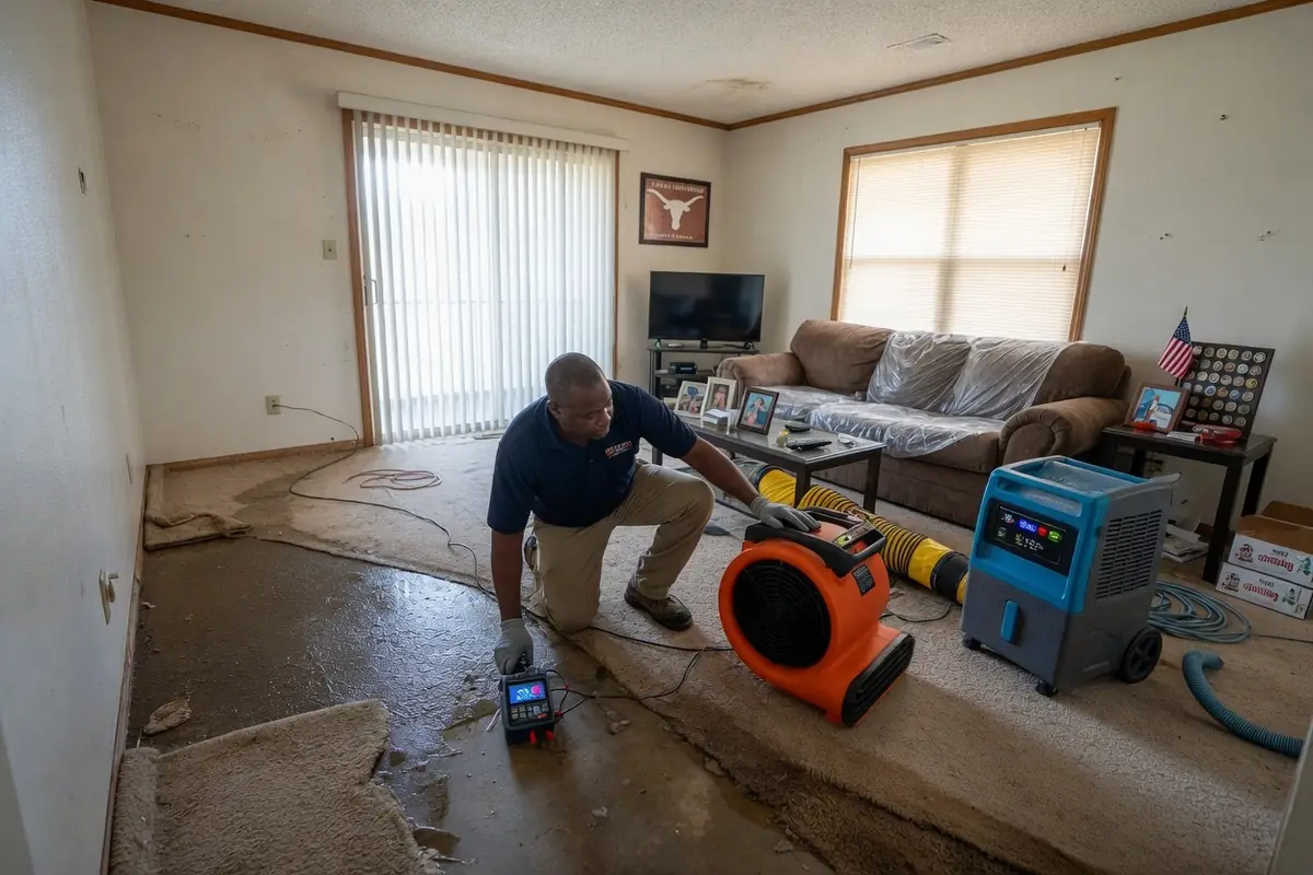Water Damage Restoration Killeen TX, LLC crew at work